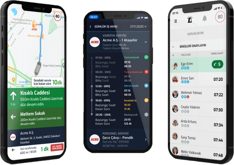 sürücü iş takip mobil uygulaması